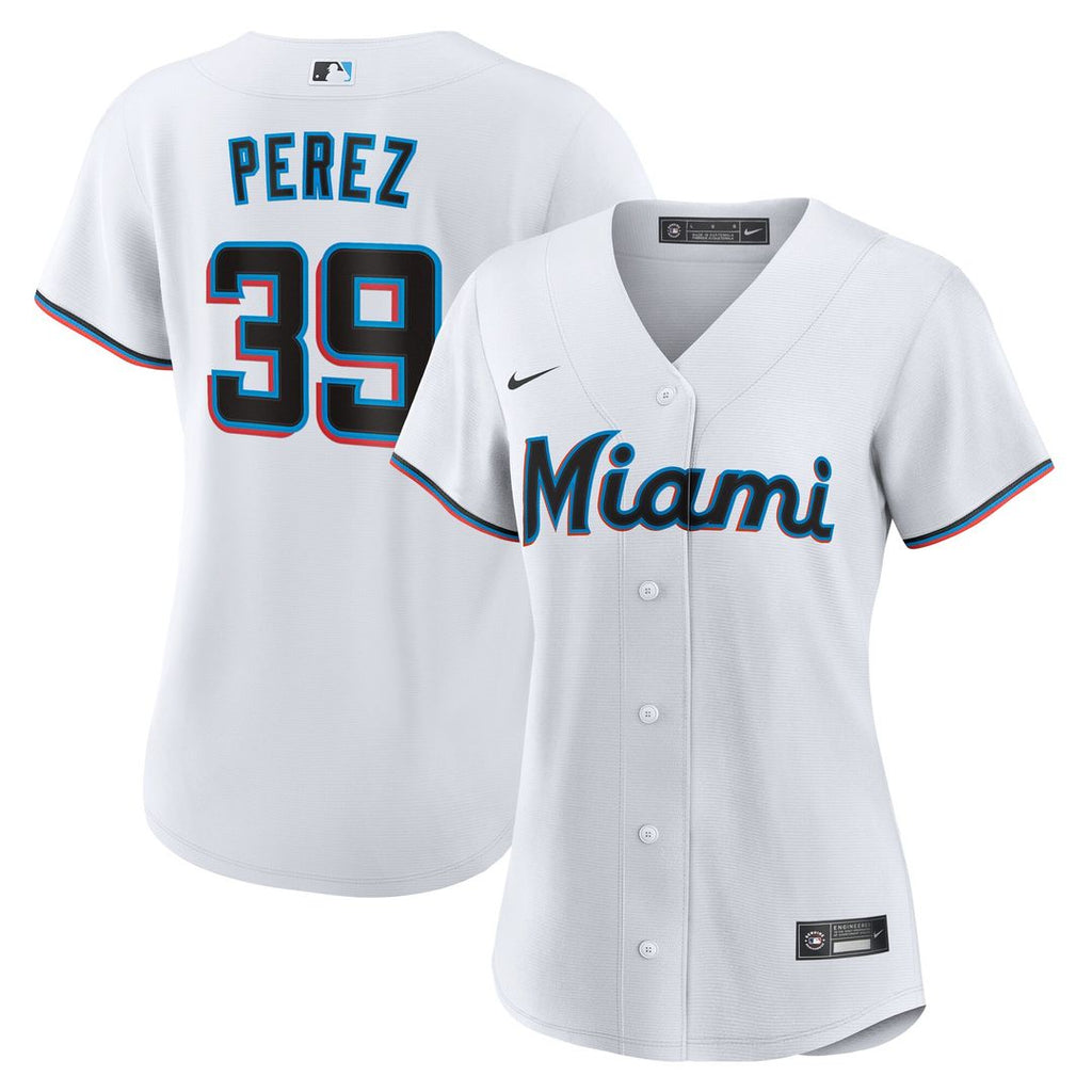 Miami Marlins Eury Perez Nike Women's Home Replica Jersey - White