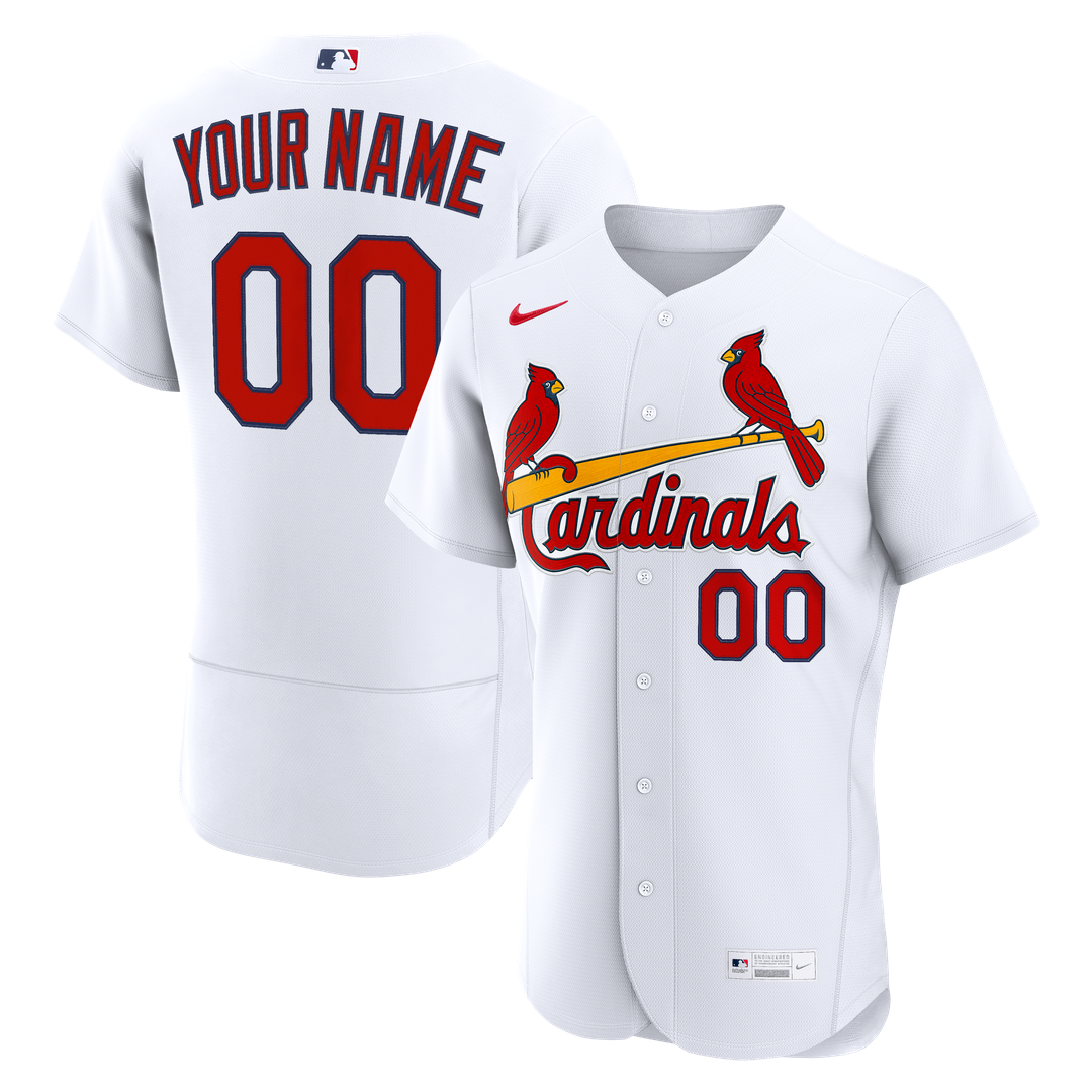 St. Louis Cardinals Nike Home Authentic Custom Jersey - White