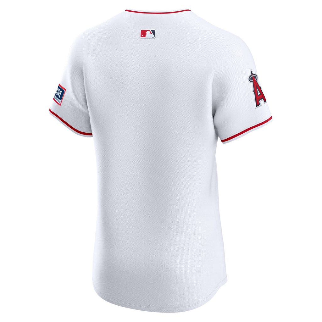 Los Angeles Angels Nike Home Elite Patch Jersey - White