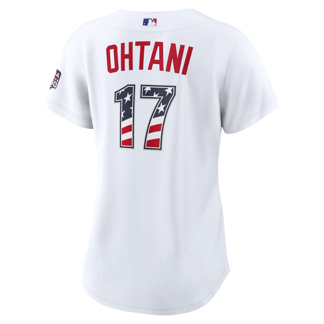 Los Angeles Dodgers Shohei Ohtani Nike Women's USA 250 Fourth of July Home Stadium Jersey - White