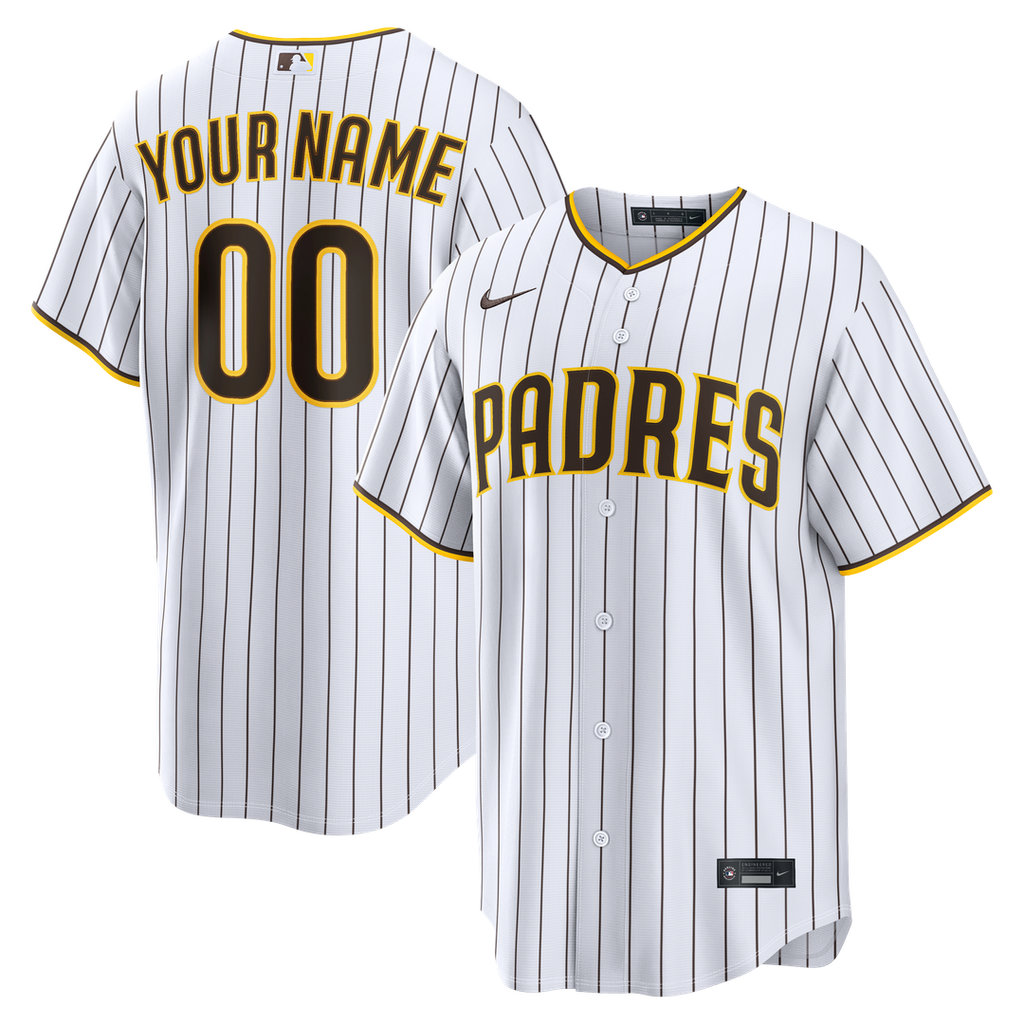 San Diego Padres Nike Home Replica Custom Jersey - White