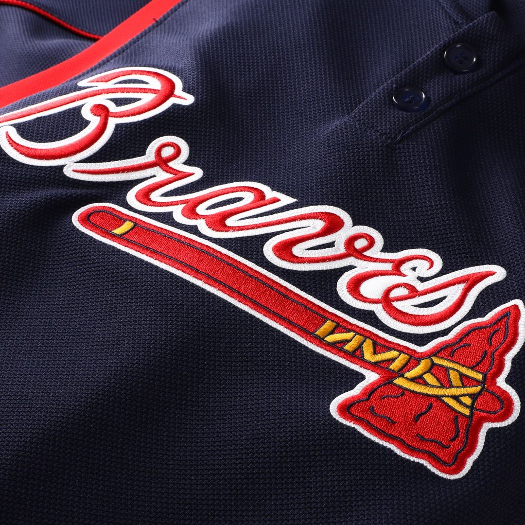 Atlanta Braves Chipper Jones Mitchell & Ness Authentic Batting Practice Jersey - Navy