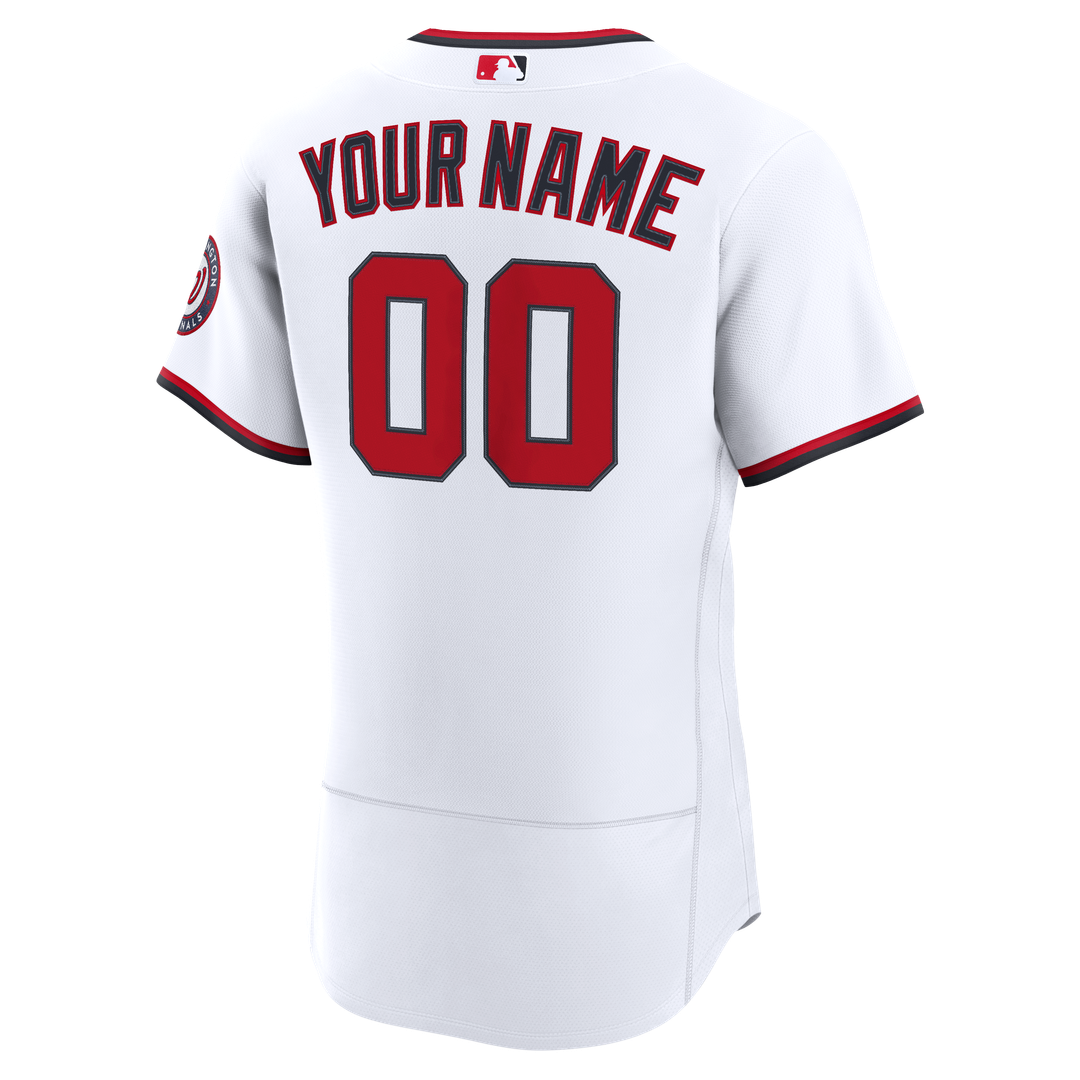 Washington Nationals Nike Home Authentic Custom Jersey - White