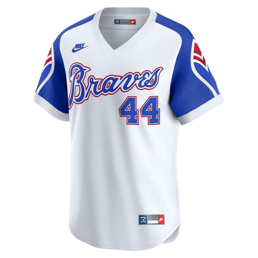Atlanta Braves Hank Aaron Nike Throwback Cooperstown Limited Jersey - White