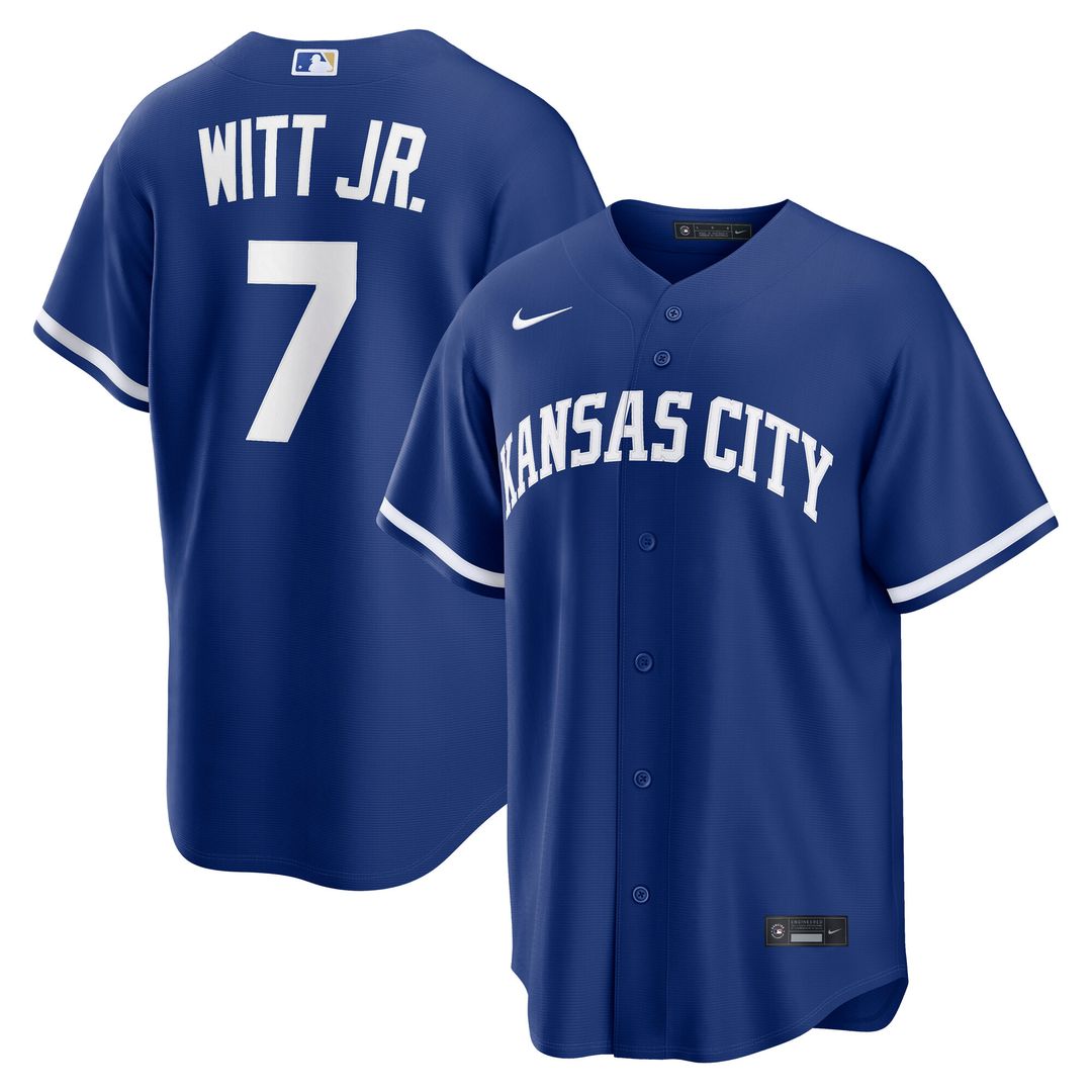 Kansas City Royals Bobby Witt Jr. Nike Road Replica Jersey - Gray