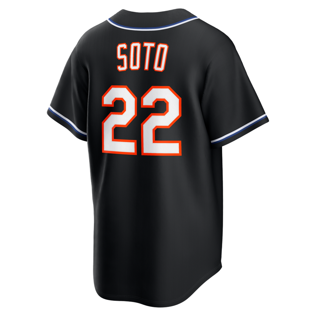 New York Mets Juan Soto Nike Fashion Replica Black Out Jersey