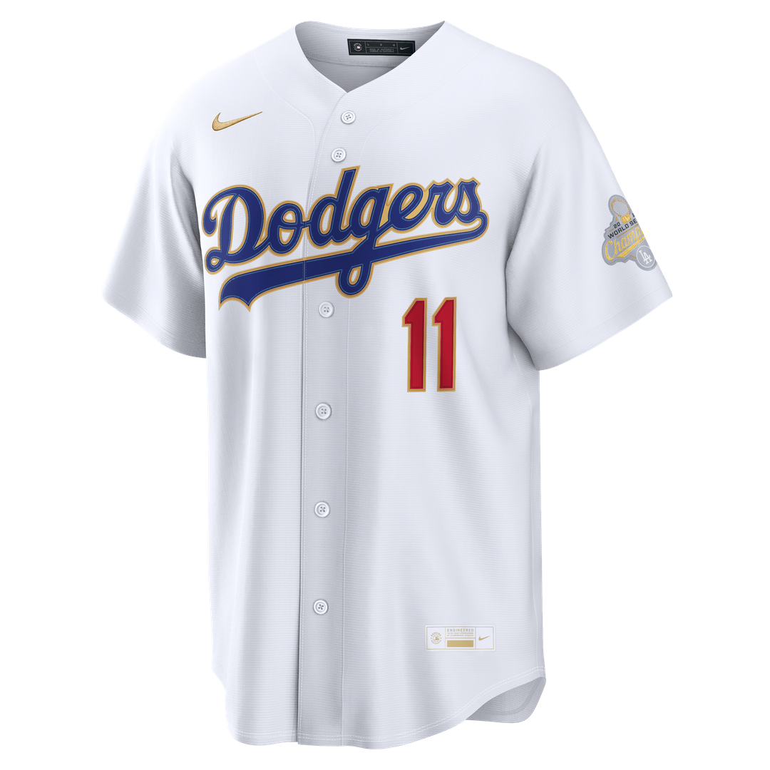 Los Angeles Dodgers Roki Sasaki Nike 2026 Gold Collection Kanji Stadium Jersey - White