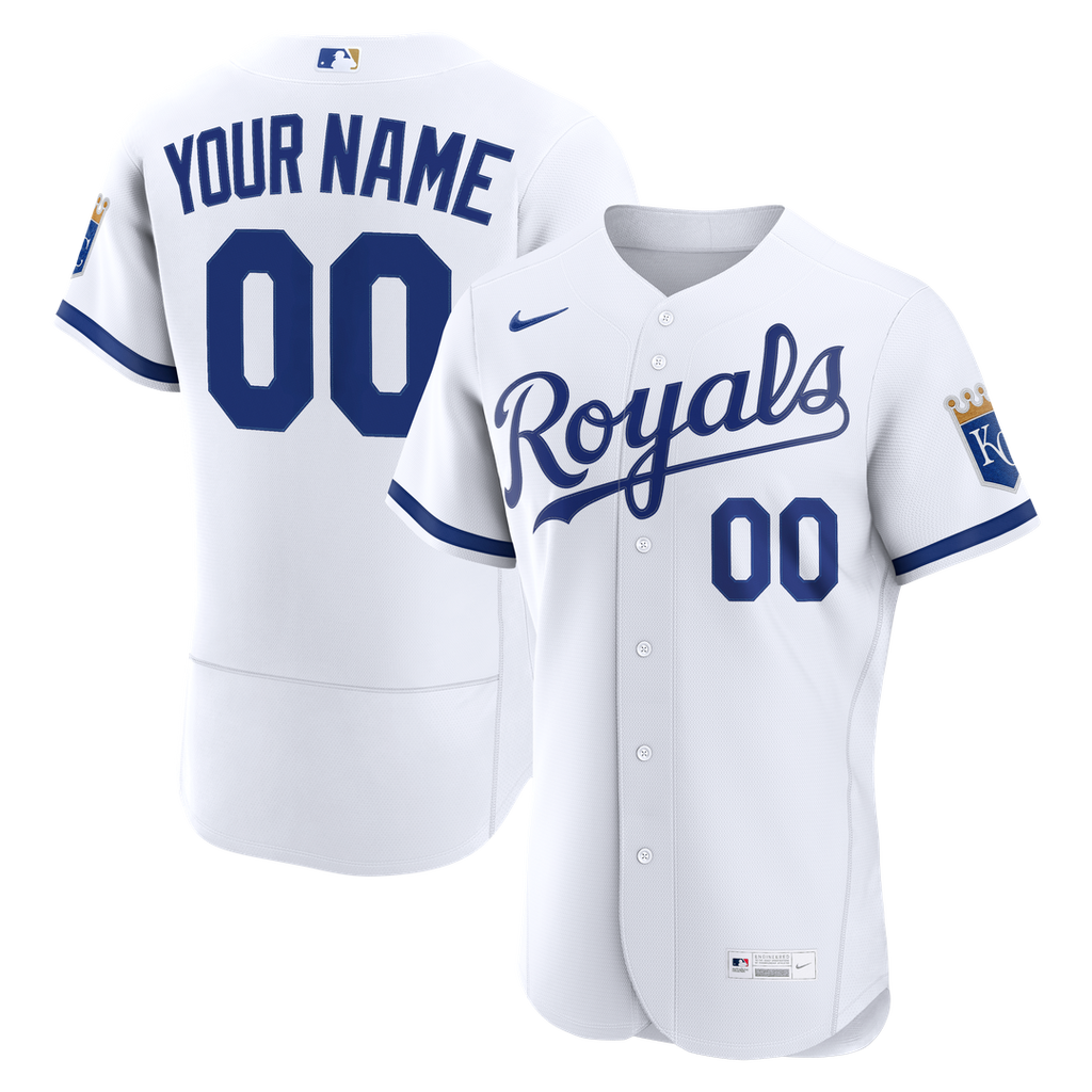 Kansas City Royals Nike Home Authentic Custom Jersey - White
