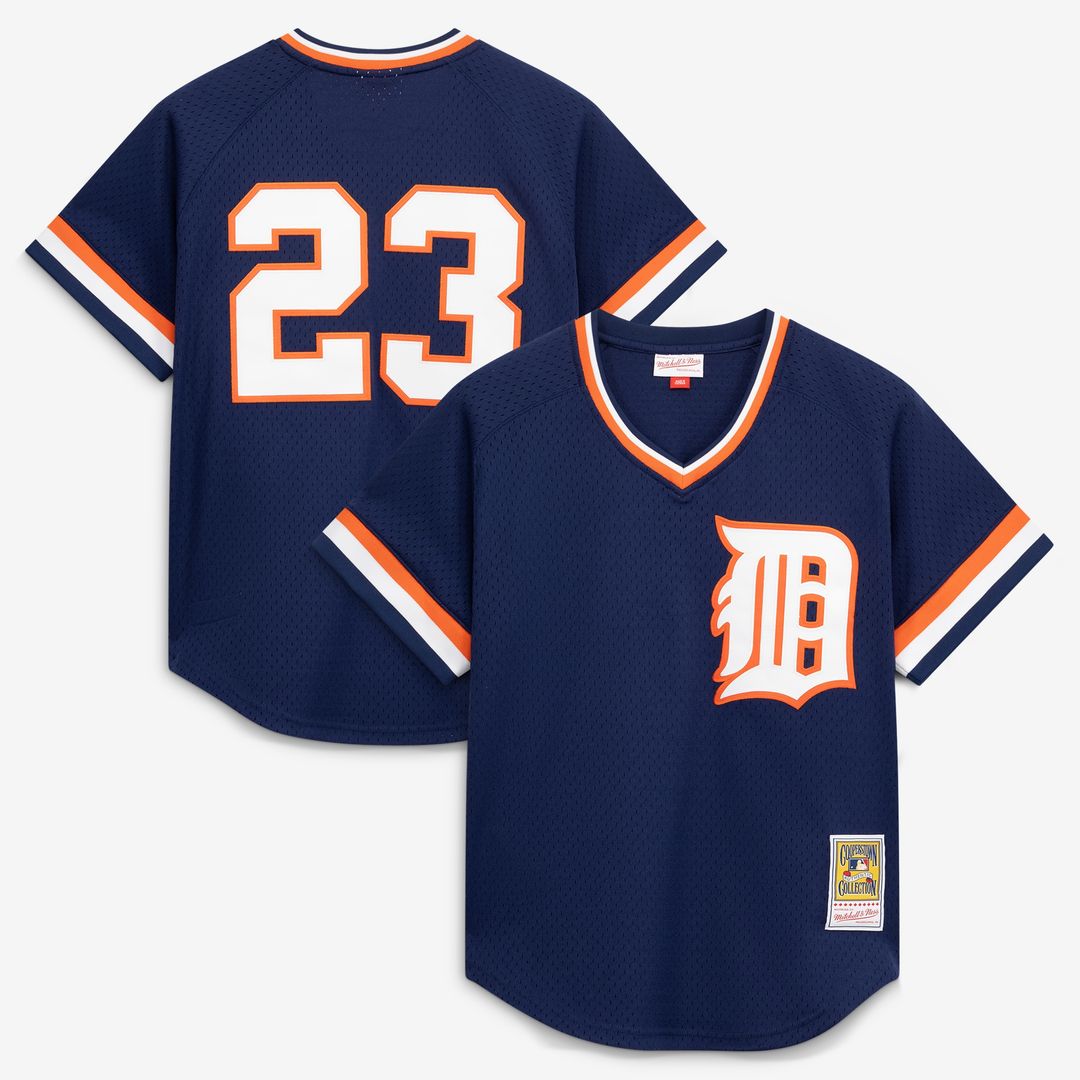 Detroit Tigers Kirk Gibson Mitchell & Ness Authentic Batting Practice Jersey - Navy