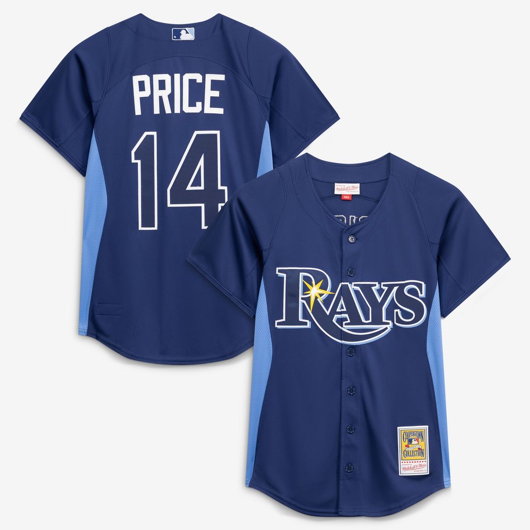 Tampa Bay Rays David Price Mitchell & Ness Authentic Batting Practice Jersey - Blue