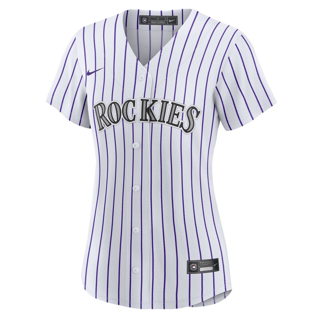 Colorado Rockies Kris Bryant Nike Women's Replica Player Jersey - White/Purple