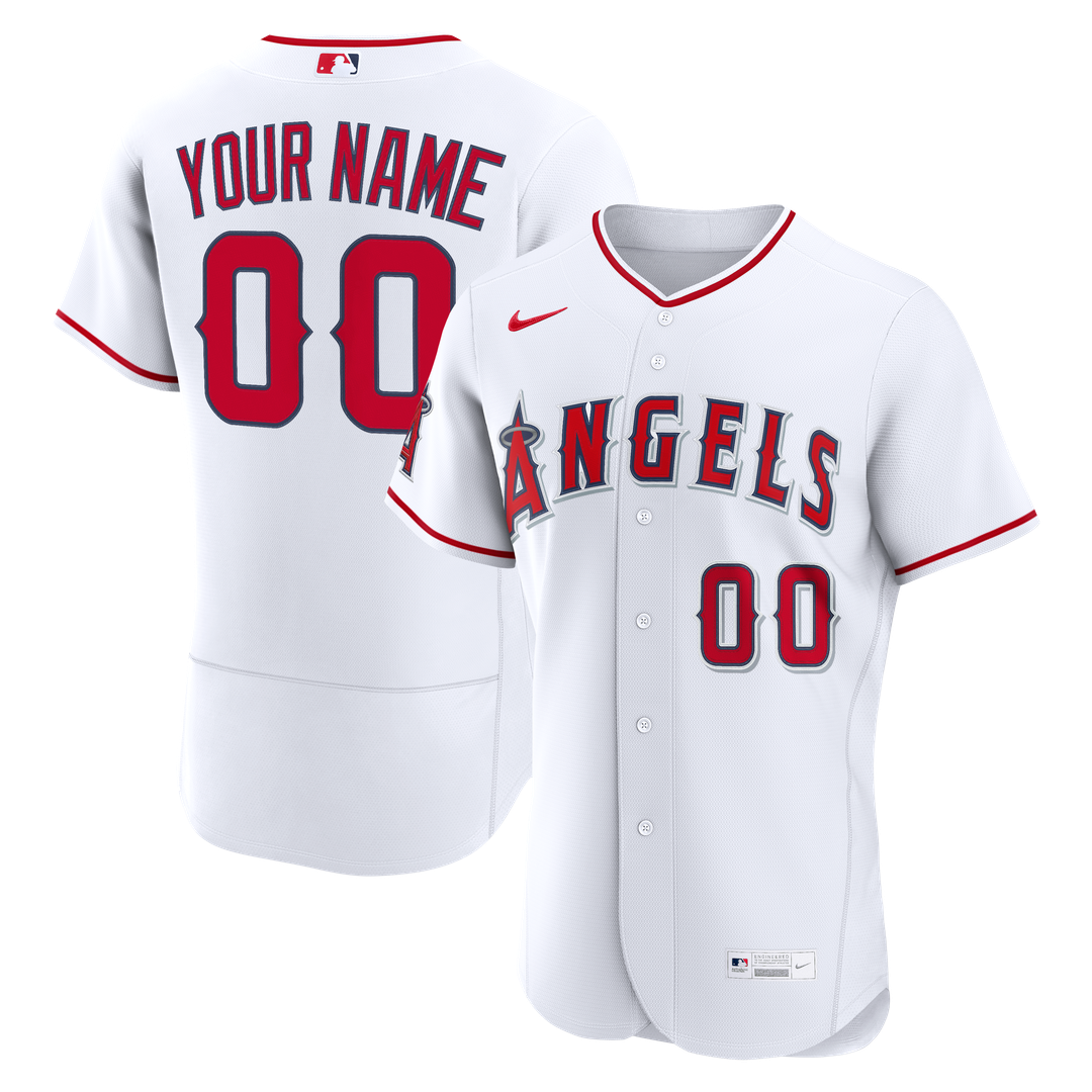 Los Angeles Angels Nike Home Authentic Custom Jersey - White