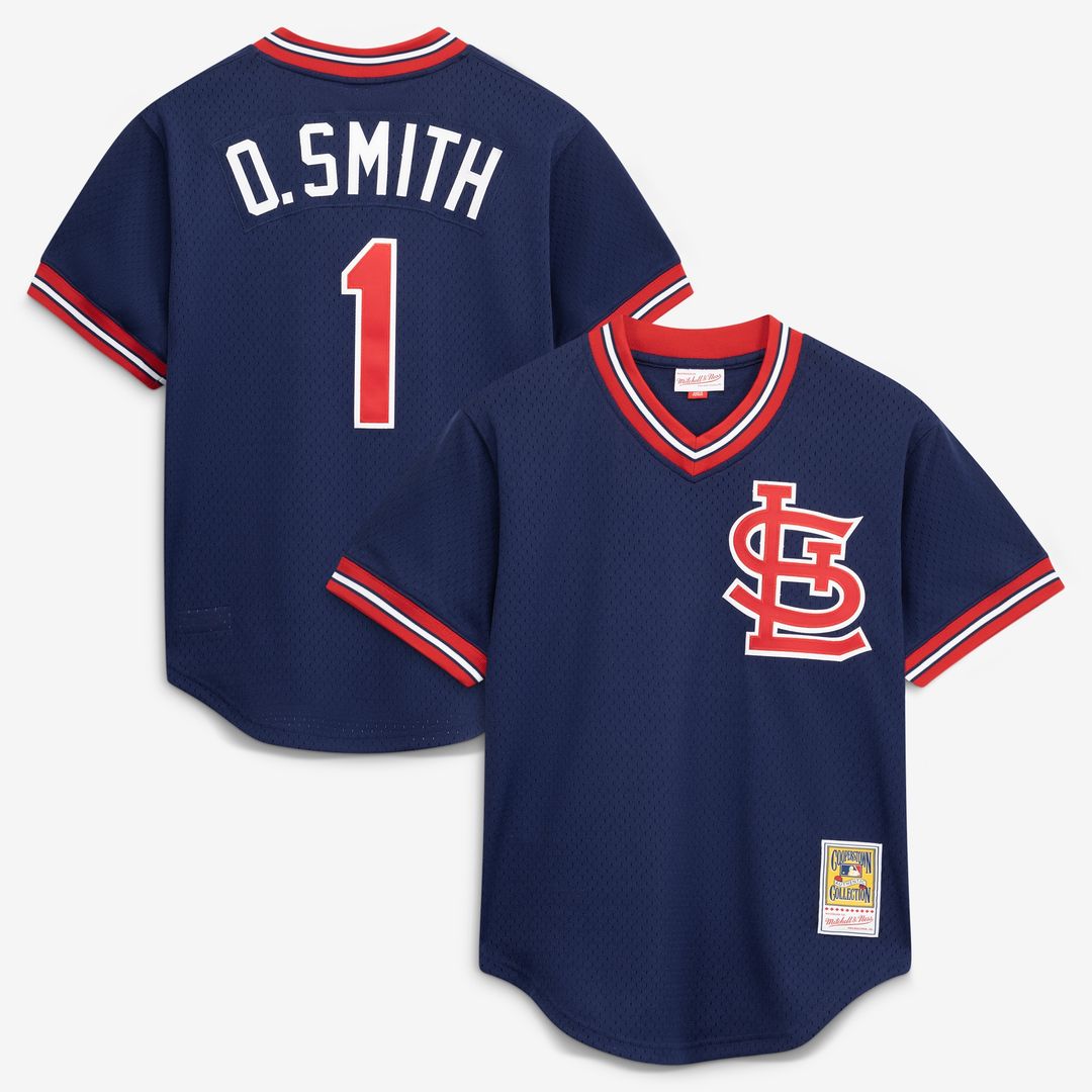 St. Louis Cardinals Ozzie Smith Mitchell & Ness Authentic Batting Practice Jersey - Scarlet