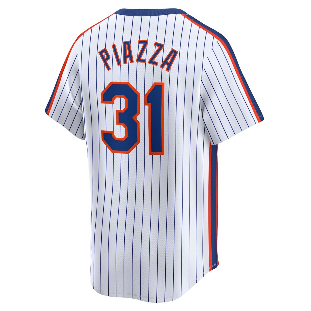 New York Mets Mike Piazza Nike Throwback Cooperstown Limited Jersey - White