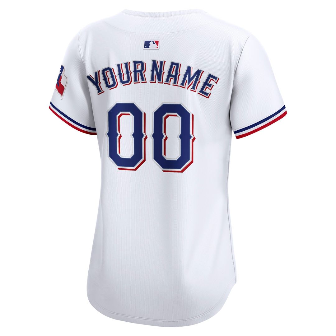 Texas Rangers Nike Women's Home Limited Custom Jersey - White