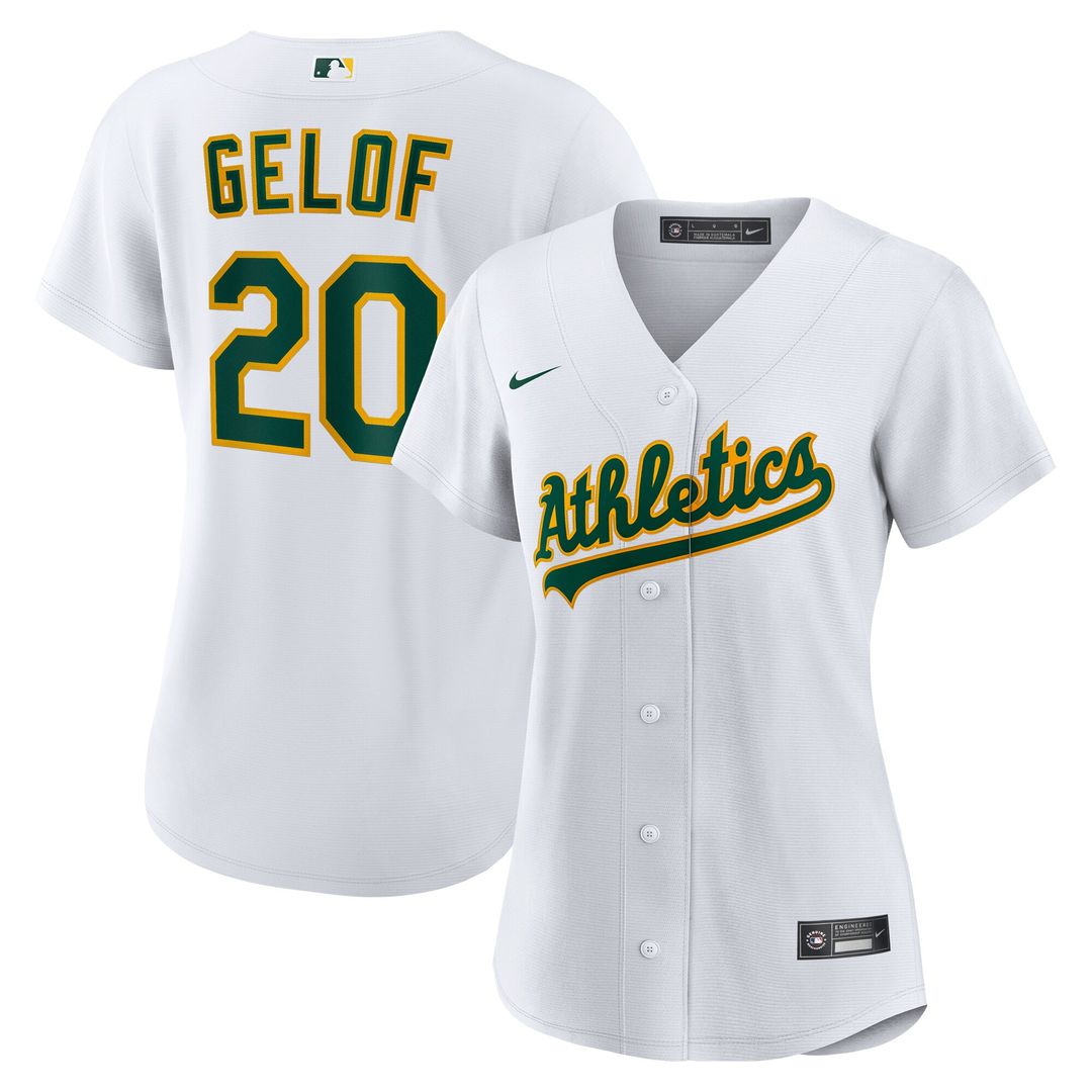 Athletics Zack Gelof Nike Women's Home Replica Player Jersey - White