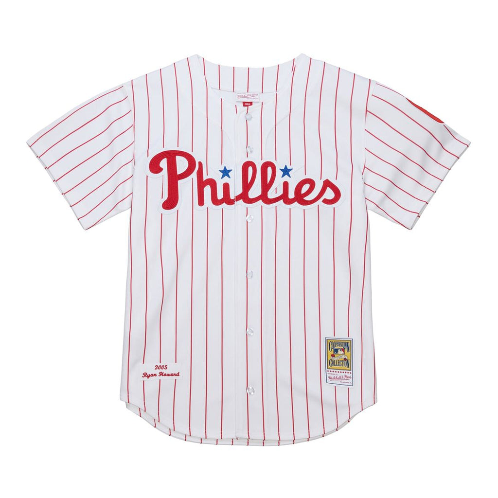 Philadelphia Phillies Ryan Howard Mitchell & Ness Cooperstown Authentic Jersey - White