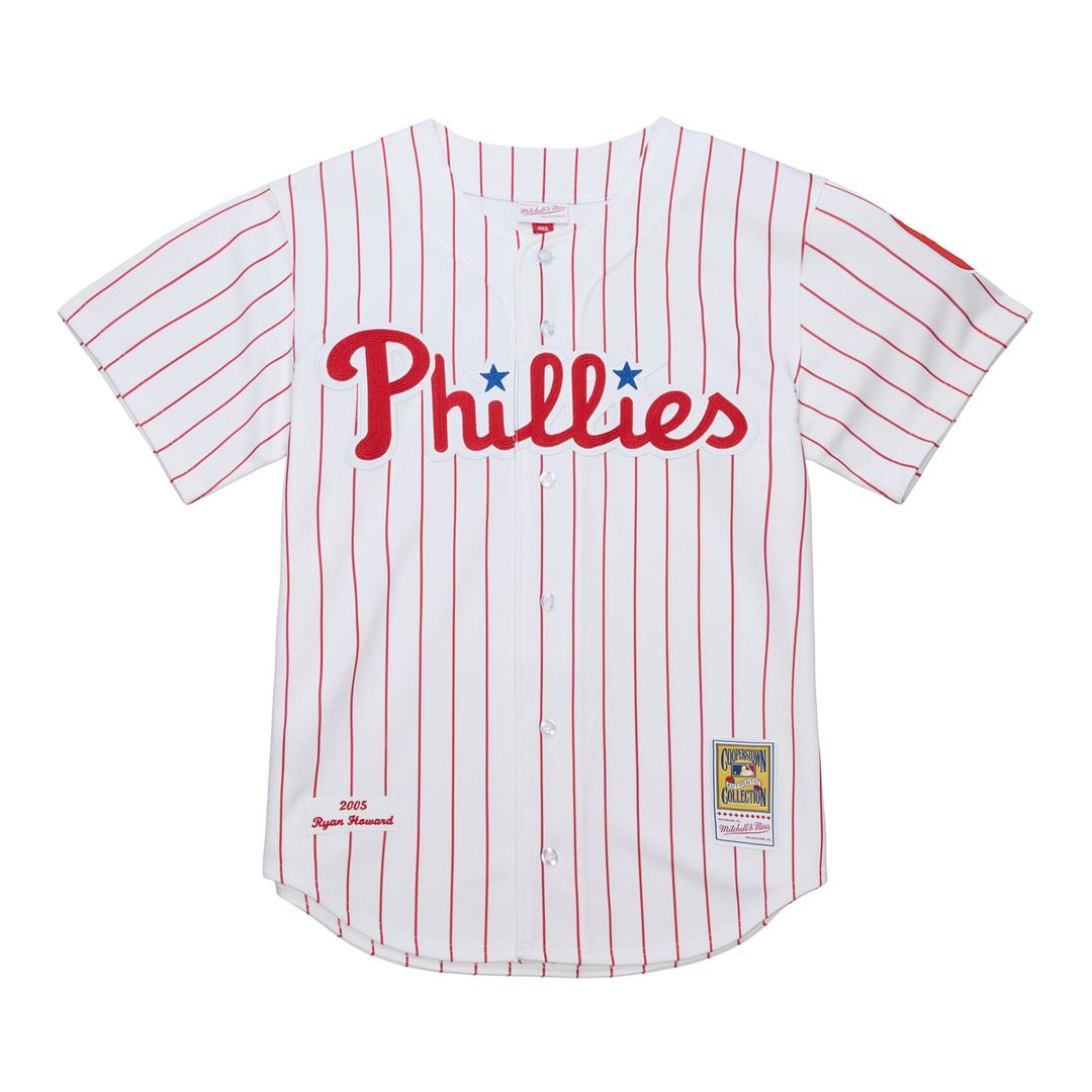 Philadelphia Phillies Ryan Howard Mitchell & Ness Cooperstown Authentic Jersey - White