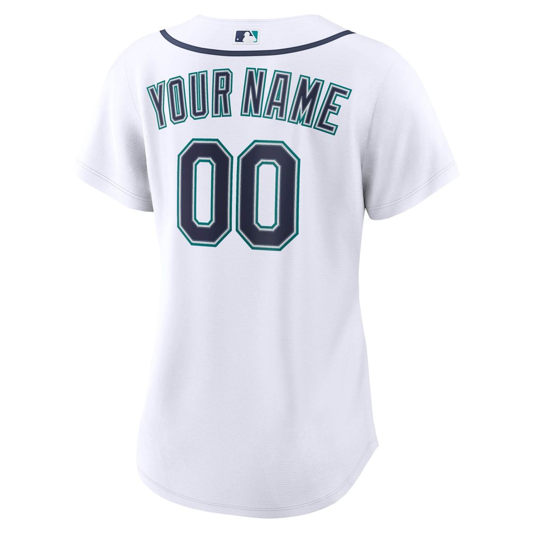 Seattle Mariners Nike Women's Home Replica Custom Jersey - White