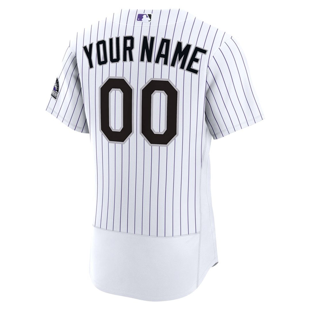 Colorado Rockies Nike Home Authentic Custom Jersey - White