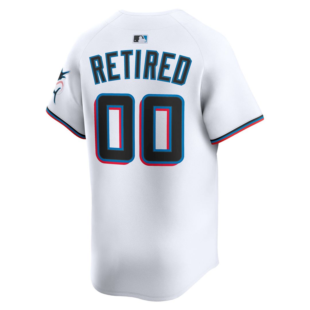 Miami Marlins Nike Home Limited Pick - A - Player Retired Roster Jersey - White