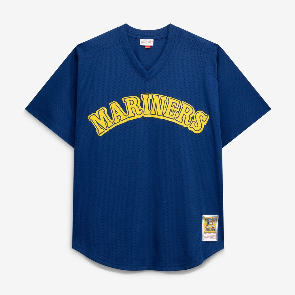 Seattle Mariners Mitchell & Ness Big & Tall Cooperstown Mesh Batting Practice Jersey - Navy