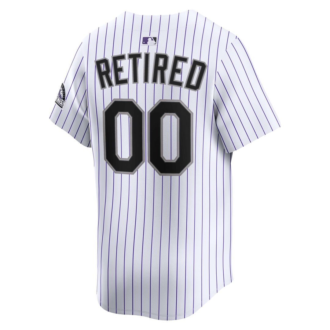 Colorado Rockies Nike Home Limited Pick - A - Player Retired Roster Jersey - White