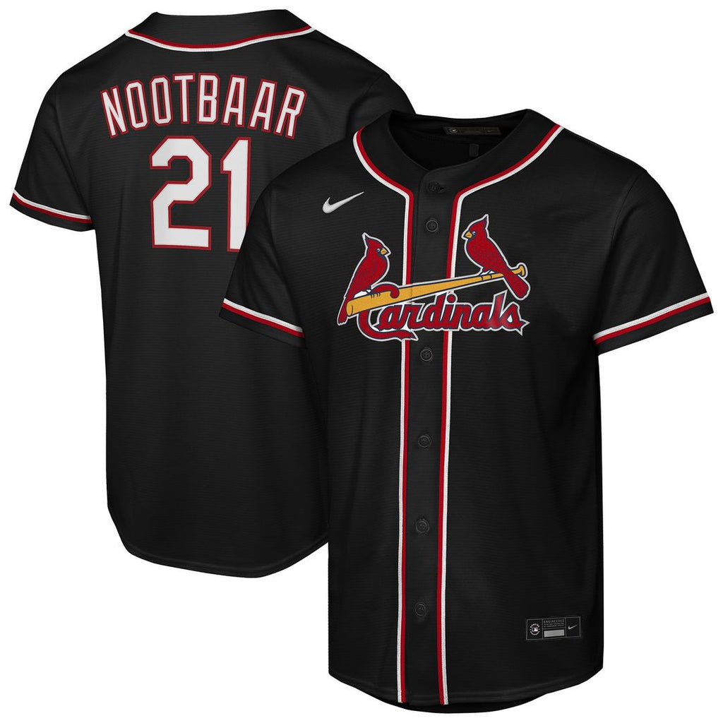 St. Louis Cardinals Lars Nootbaar Nike Youth Fashion Replica Player Jersey - Black