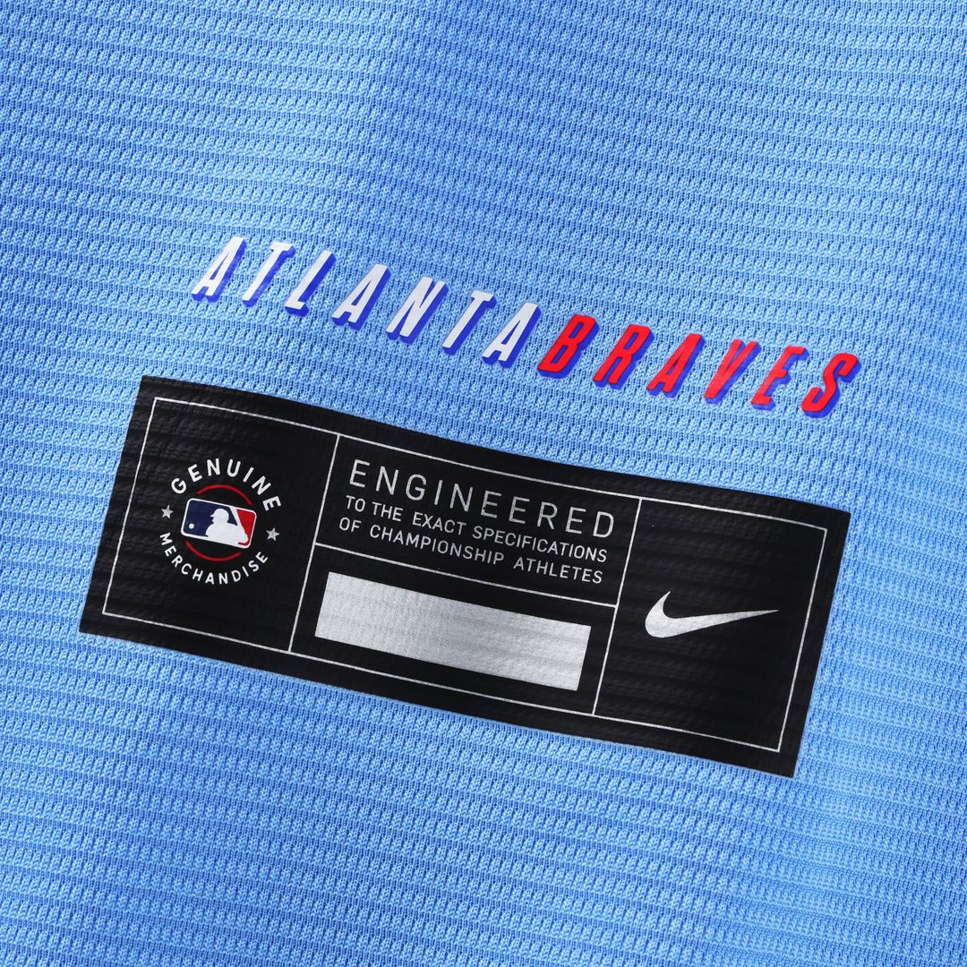 Atlanta Braves Austin Riley Nike 2026 City Connect Stadium Jersey - Powder Blue