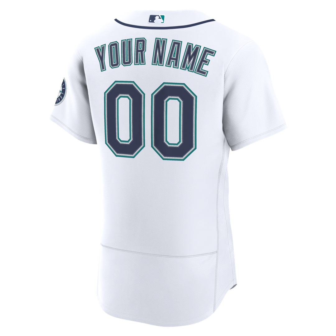 Seattle Mariners Nike Home Authentic Custom Jersey - White