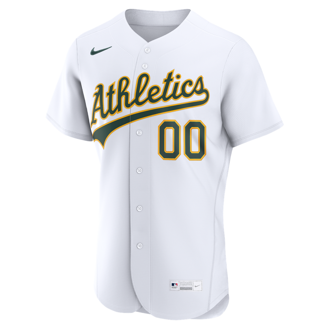 Athletics Nike Home Authentic Custom Jersey - White