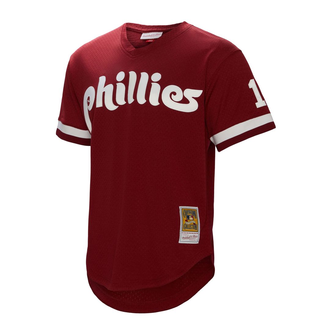 Philadelphia Phillies John Kruk Mitchell & Ness Big & Tall Cooperstown Mesh Batting Practice Jersey - Burgundy