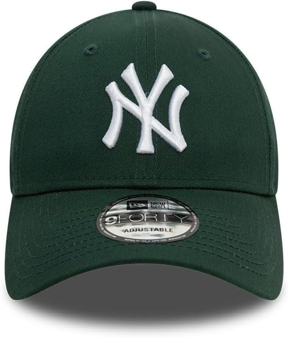 New York Yankees MLB League Essential 9FORTY Strapback New Era Dark Green/White