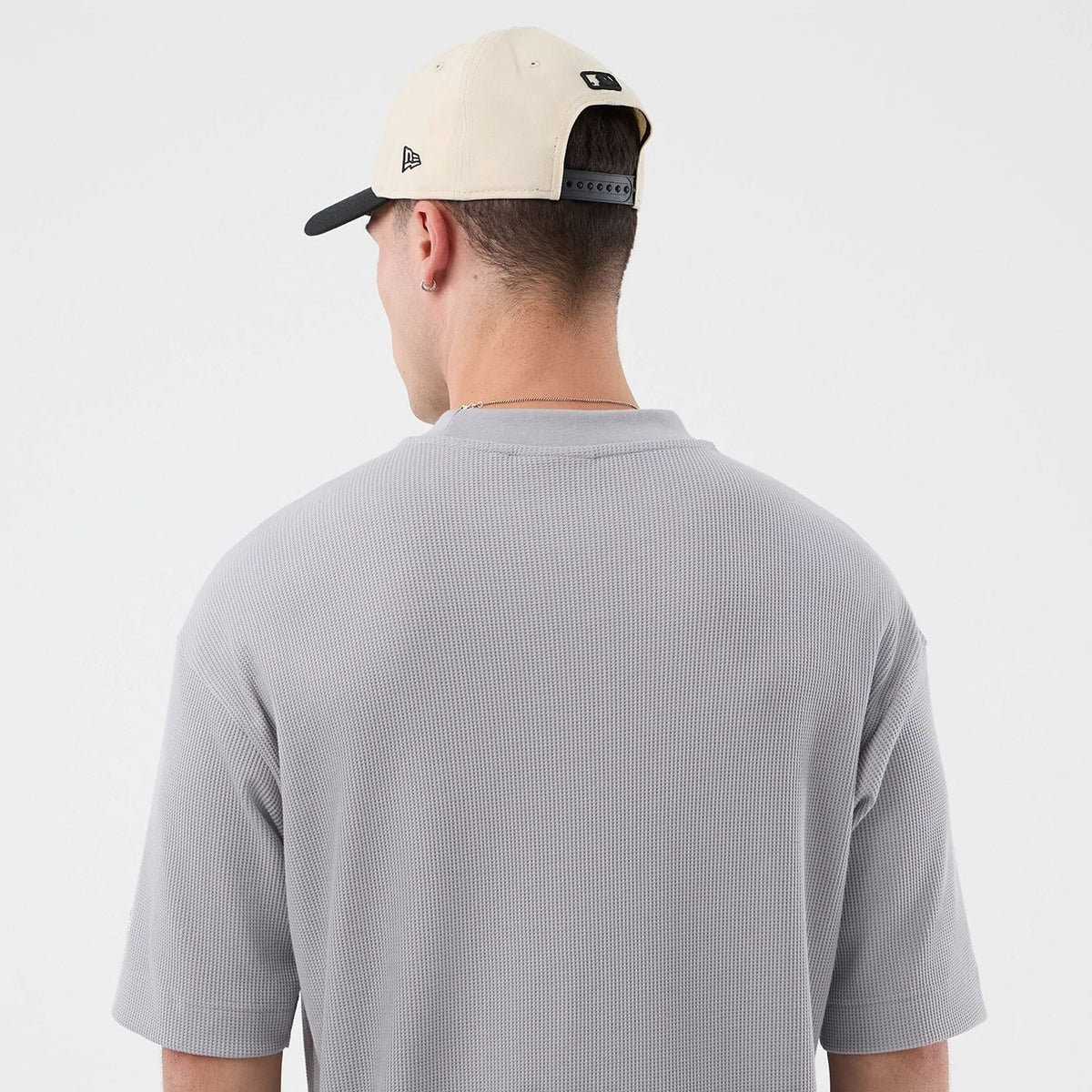 New York Mets MLB Waffle Box Tee New Era Grey