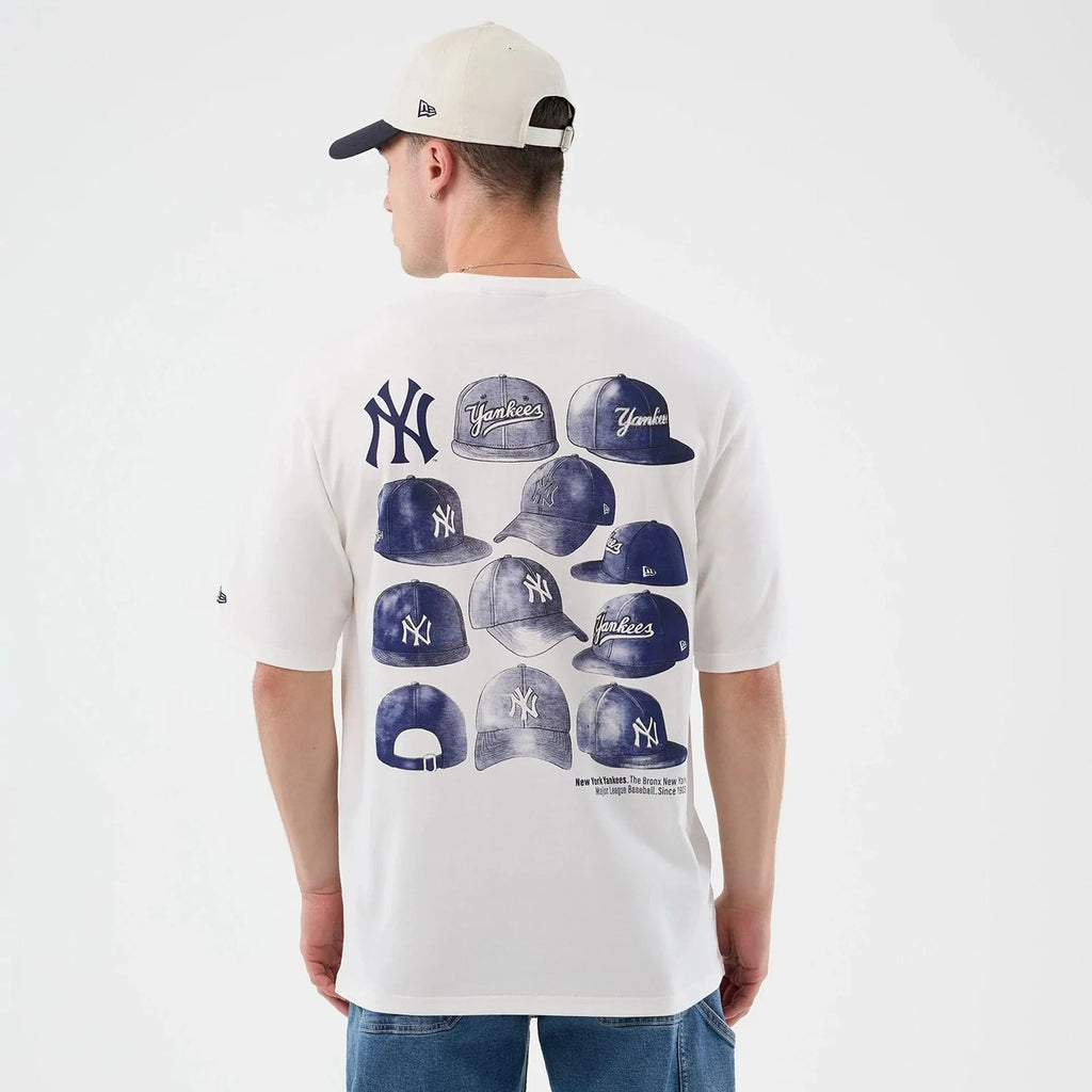 New York Yankees MLB Cap Graphic Tee New Era White
