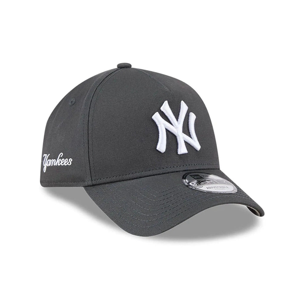 New York Yankees MLB Script A-Frame Snapback New Era Grey