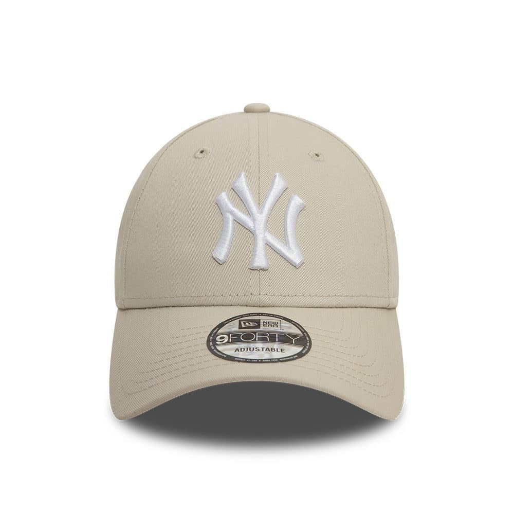 New York Yankees MLB League Essential 9FORTY Strapback New Era Stone/White