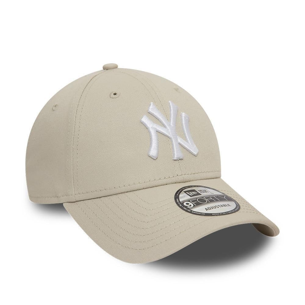 New York Yankees MLB League Essential 9FORTY Strapback New Era Stone/White