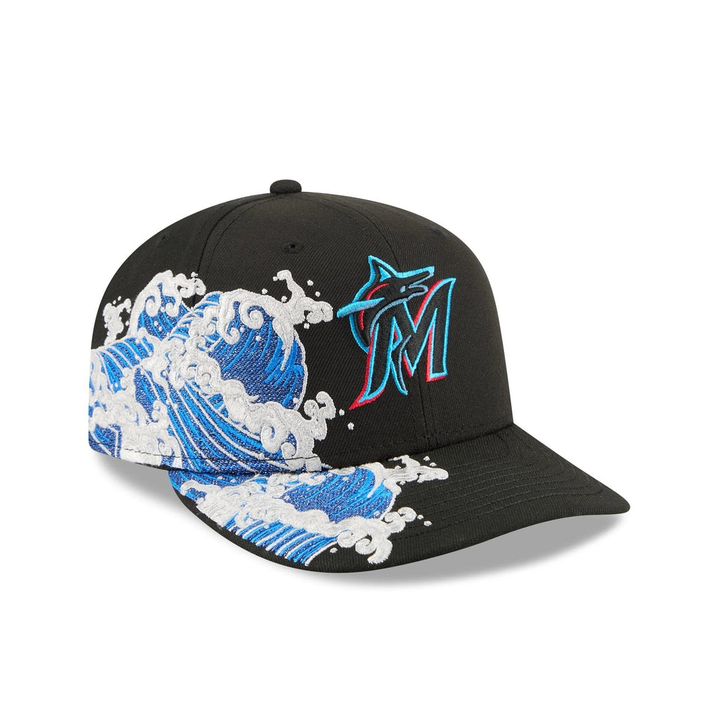Miami Marlins MLB Waves 59FIFTY Fitted New Era Black/White