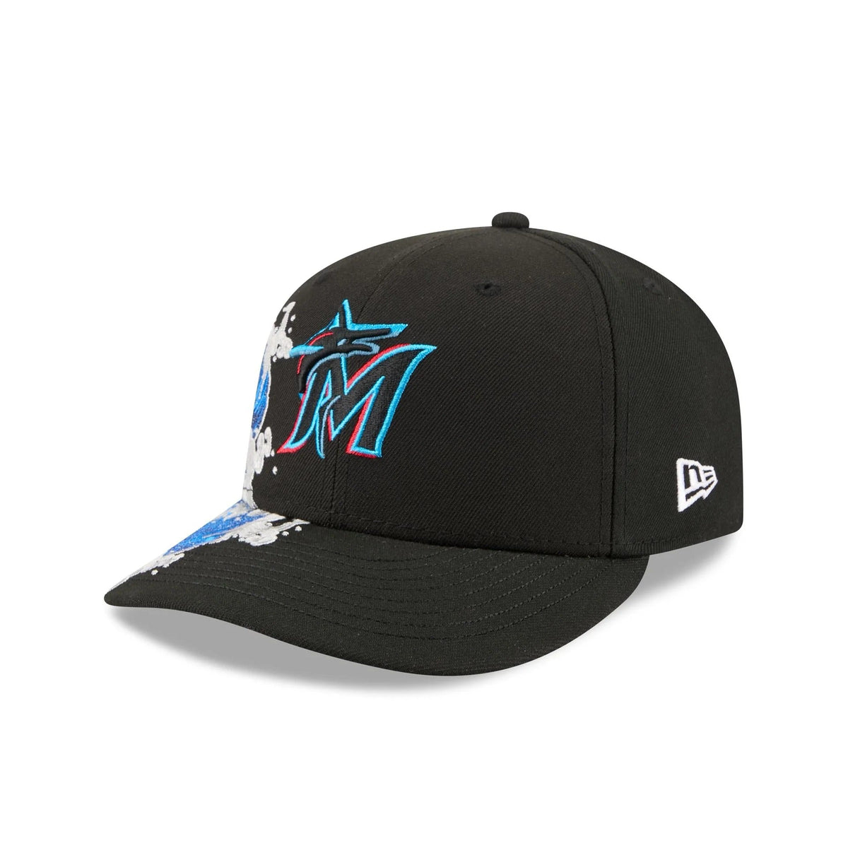 Miami Marlins MLB Waves 59FIFTY Fitted New Era Black/White
